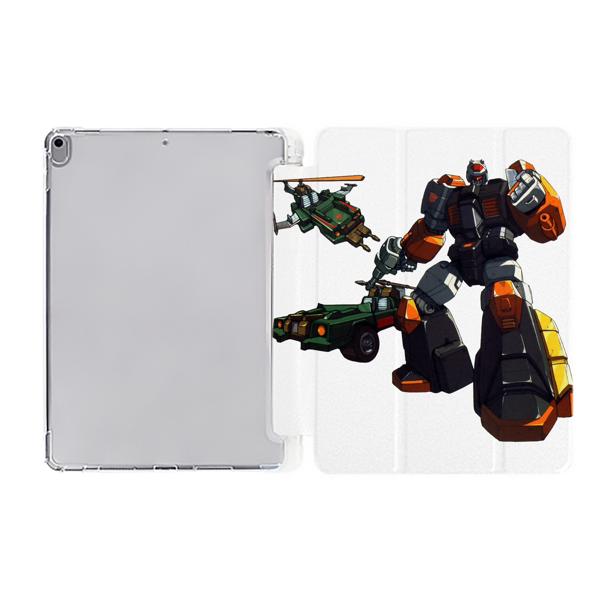 （画像用）  IPad ケース ペン収納付き 三つ折りスタンド PUレザー×シリコン 対応機種9.5/10.5/10.9インチ